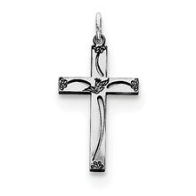 Sterling Silver Laser Designed Cross Charm hide-image