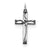 Sterling Silver Laser Designed Cross Charm hide-image