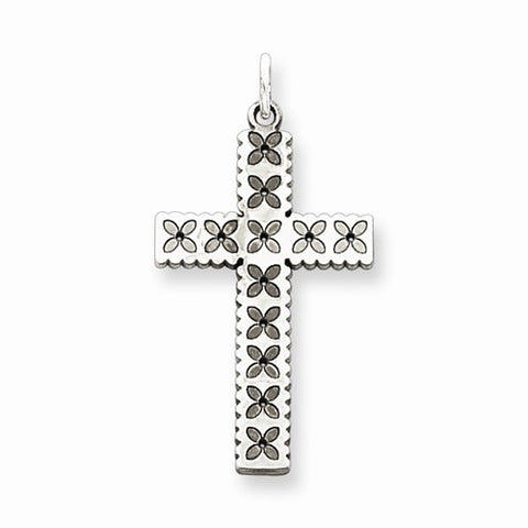 Sterling Silver Laser Designed Cross Pendant, Beautiful Pendants for Necklace