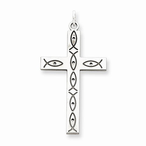 Sterling Silver Laser Designed Cross Pendant, Pendants for Necklace