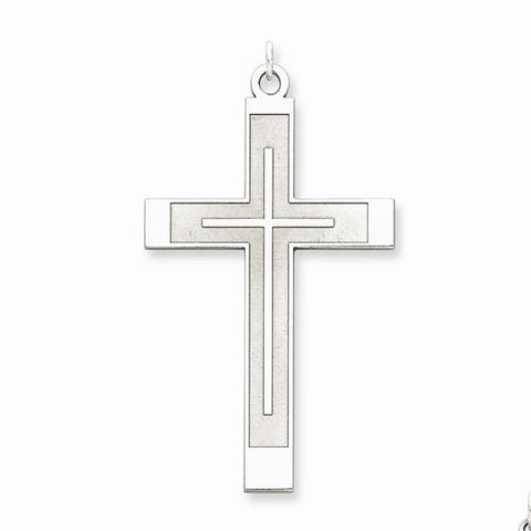 Sterling Silver Laser Designed Cross Pendant, Gorgeous Pendants for Necklace