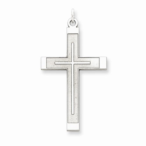 Sterling Silver Laser Designed Cross Pendant, Lovely Pendants for Necklace
