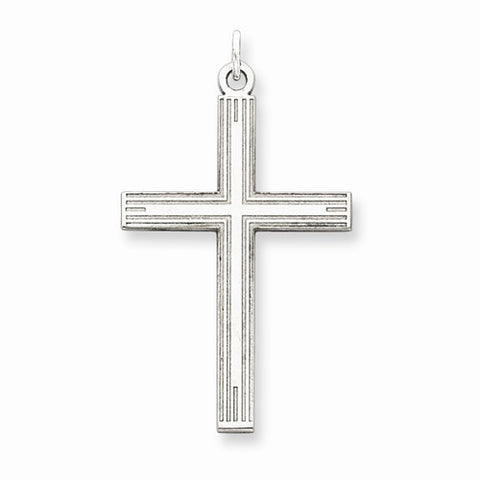 Sterling Silver Laser Designed Cross Pendant, Appealing Pendants for Necklace