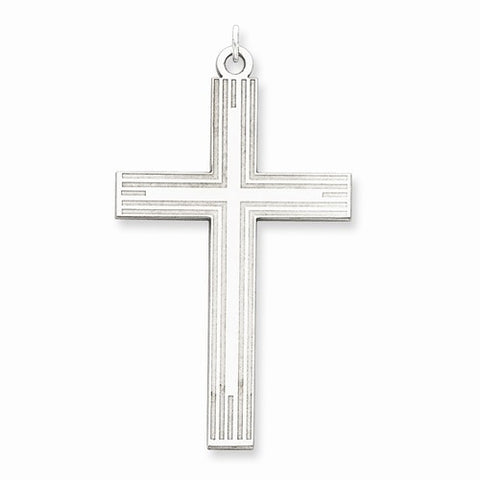 Sterling Silver Laser Designed Cross Pendant, Adorable Pendants for Necklace