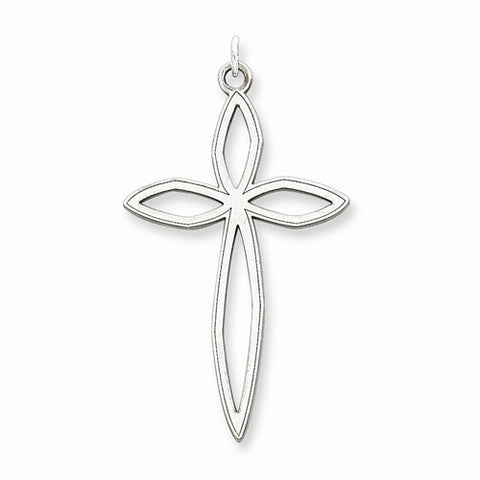 Sterling Silver Laser Designed Cross Pendant, Dazzling Pendants for Necklace