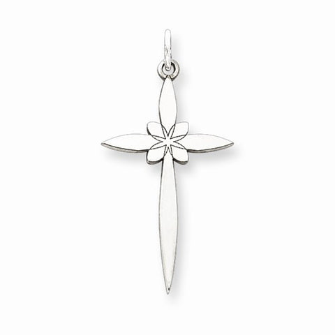 Sterling Silver Laser Designed Cross Pendant, Pendants for Necklace