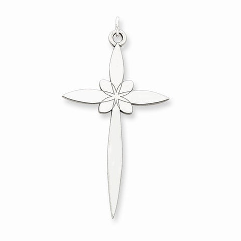 Sterling Silver Laser Designed Cross Pendant, Gorgeous Pendants for Necklace