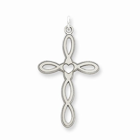 Sterling Silver Laser Designed Cross Pendant, Stylish Pendants for Necklace