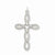 Sterling Silver Laser Designed Cross Pendant, Stylish Pendants for Necklace