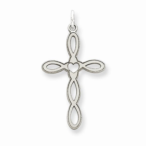 Sterling Silver Laser Designed Cross Pendant, Classy Pendants for Necklace
