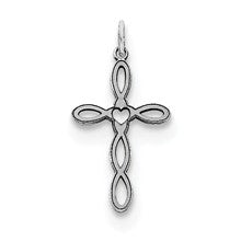 Sterling Silver Laser Designed Cross Charm hide-image