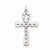Sterling Silver Laser Designed Cross Pendant, Charm