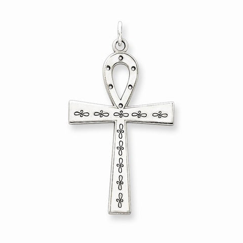 Sterling Silver Laser Designed Cross Pendant, Adorable Pendants for Necklace