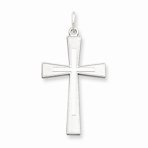 Sterling Silver Laser Designed Cross Pendant, Pretty Pendants for Necklace