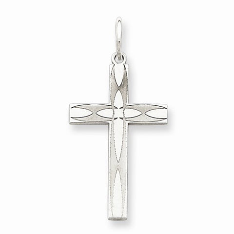 Sterling Silver Laser Designed Cross Pendant, Alluring Pendants for Necklace