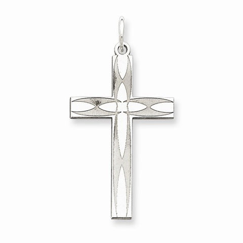 Sterling Silver Laser Designed Cross Pendant, Appealing Pendants for Necklace