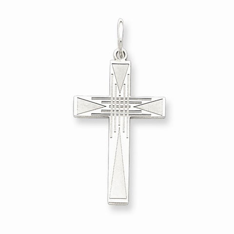 Sterling Silver Laser Designed Cross Pendant, Adorable Pendants for Necklace