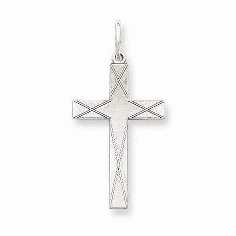 Sterling Silver Laser Designed Cross Pendant, Delightful Pendants for Necklace