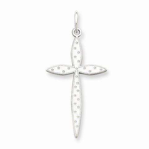 Sterling Silver Laser Designed Cross Pendant, Pretty Pendants for Necklace