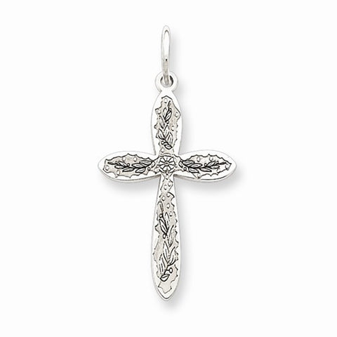 Sterling Silver Laser Designed Cross Pendant, Lovely Pendants for Necklace