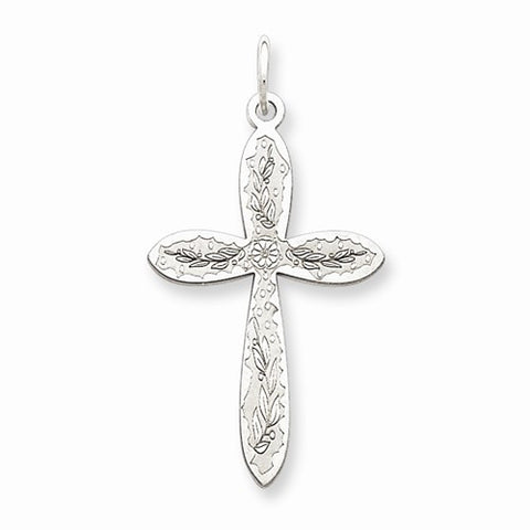 Sterling Silver Laser Designed Cross Pendant, Stylish Pendants for Necklace