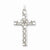 Sterling Silver Laser Designed Cross Pendant, Charm