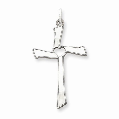 Sterling Silver Laser Designed Cross Pendant, Delightful Pendants for Necklace