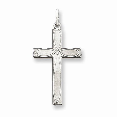 Sterling Silver Laser Designed Cross Pendant, Exquisite Pendants for Necklace