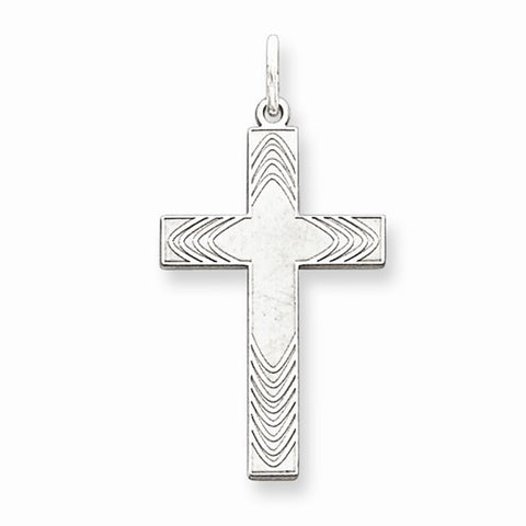 Sterling Silver Laser Designed Cross Pendant, Gorgeous Pendants for Necklace