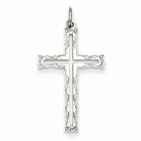 Sterling Silver Laser Designed Cross Pendant, Adorable Pendants for Necklace