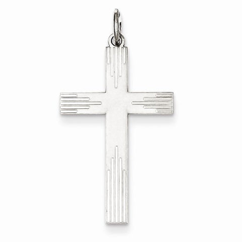 Sterling Silver Laser Designed Cross Pendant, Pretty Pendants for Necklace
