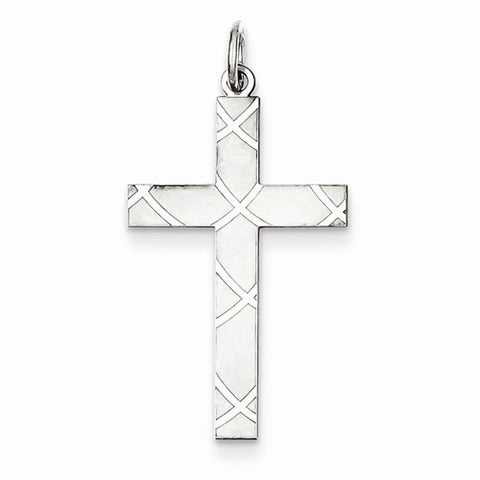 Sterling Silver Laser Designed Cross Pendant, Gorgeous Pendants for Necklace
