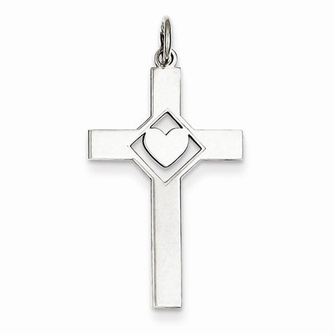 Sterling Silver Laser Designed Cross Pendant, Stylish Pendants for Necklace