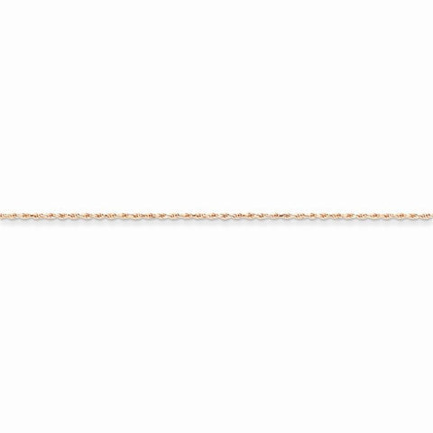 14K Rose Gold Diamond-Cut Rope Chain Bracelet