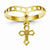 14k Yellow Gold Polished Cross Dangle Charm