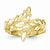 14k Yellow Gold Polished & Diamond-Cut Leaf Ring