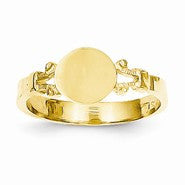 14k Yellow Gold Childs Fancy Signet Ring