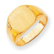 14k Yellow Gold Men's Signet Ring