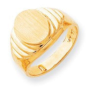 14k Yellow Gold Men's signet Ring