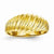 14k Yellow Gold Polished Scalloped Dome Ring