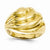 14k Yellow Gold Polished Swirl Dome Ring