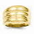 14k Yellow Gold Polished Scalloped Dome Ring