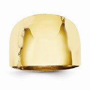 14k Yellow Gold Polished Dome Ring