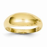 14k Yellow Gold Polished Dome Ring