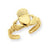 14k Yellow Gold Claddagh Toe Ring