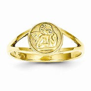 14k Yellow Gold Polished Angel Ring