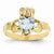 14k Yellow Gold March Birthstone Claddagh Ring