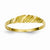 14k Yellow Gold Diamond-cut Textured Ridged Dome Ring