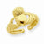 14k Yellow Gold Claddagh Toe Ring