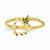 14k Yellow Gold Dangle Heart Ring